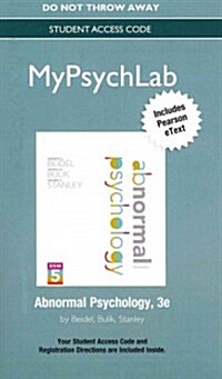 New Mypsychlab with Pearson Etext -- Standalone Access Code -- For Abnormal Psychology (Hardcover, 3, Revised)