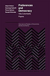 Preferences and Democracy: Villa Colombella Papers (Paperback, Softcover Repri)