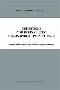 Definitions and Definability: Philosophical Perspectives (Paperback, Softcover Repri)
