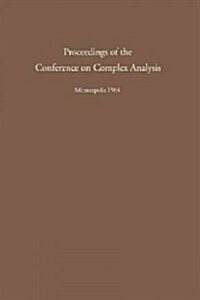 Proceedings of the Conference on Complex Analysis (Paperback, Softcover Repri)