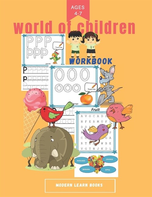 World of Children Workbook: Practice for Kids with Pen Control, Line Tracing, Letters, word search and More! (Paperback)