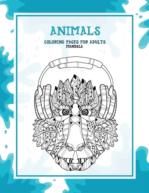 Mandala Coloring pages for Adults - Animals (Paperback)