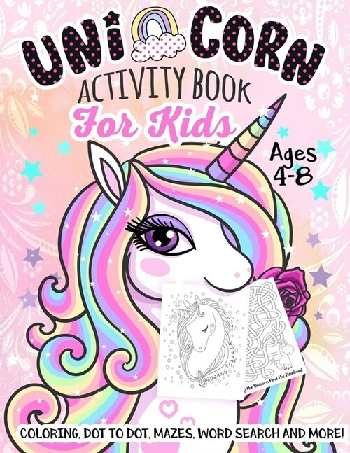 Unicorn Activity Book for Kids Ages 4-8 (Paperback)
