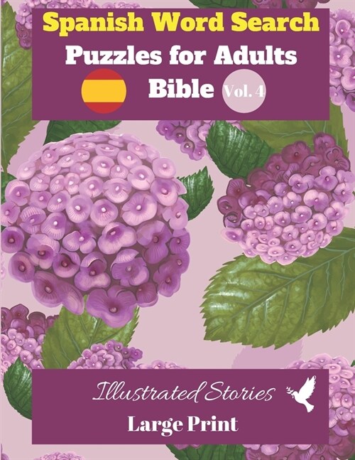 Spanish Word Search Puzzles For Adults: Bible Vol.4 Illustrated Stories Large Print (Paperback)