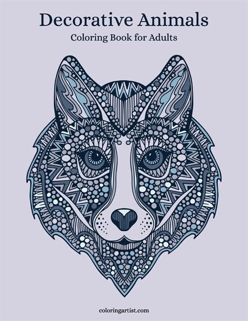 Decorative Animals Coloring Book for Adults (Paperback)