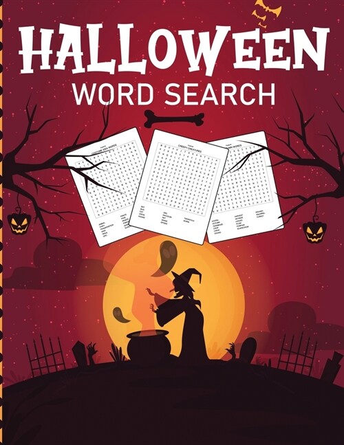 Halloween Word Search: Puzzle Activity Book For Kids and Adults Halloween Gifts (Paperback)