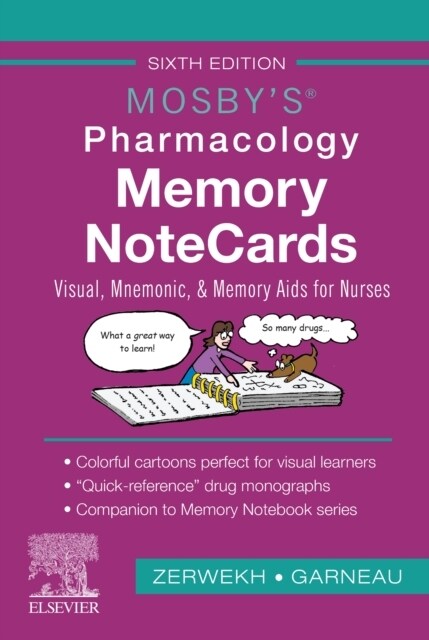 Mosbys Pharmacology Memory Notecards: Visual, Mnemonic, and Memory AIDS for Nurses (Spiral, 6)