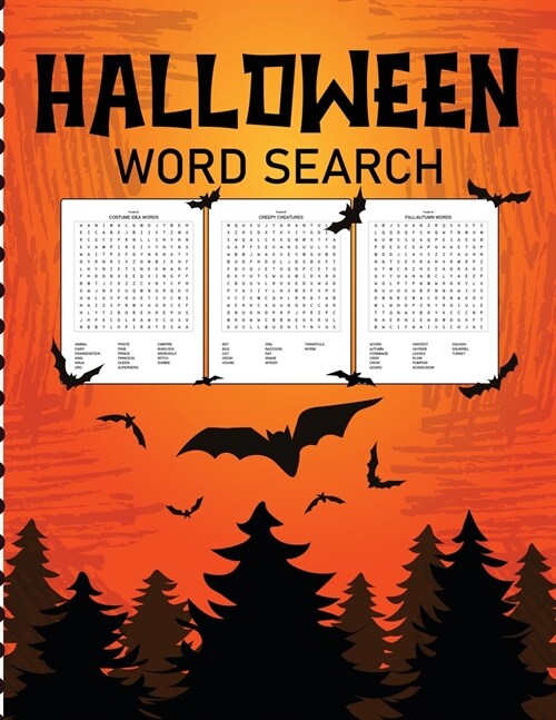 Halloween Word Search: Puzzle Activity Book For Kids Ages 5-8 Juvenile Gifts With Key Solution Pages (Paperback)