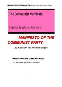 칼막스와 엥겔스의 공산당 선언문 (MANIFESTO OF THE COMMUNIST PARTY,by Karl Marx and Friedrich Engels) 커버
