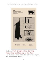 미국의 농장에서 돼지의 도살 및 돼지고기 요리 과정 (Pork Slaughtering, Cutting, Preserving, and Cooking on the Farm ,by H. Russell Cross etc) 커버