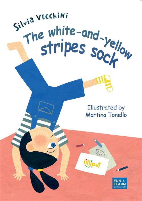  The white-and-yellow stripes sock