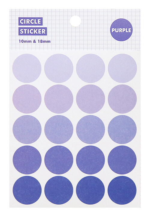 인디고 기본 스티커 1700 : 원형 퍼플
