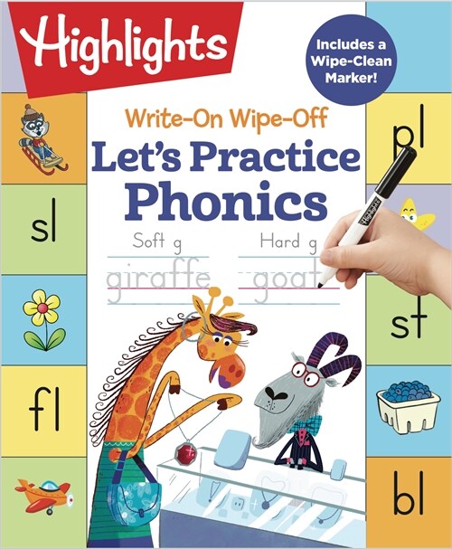 Write-On Wipe-Off Lets Practice Phonics (Spiral)