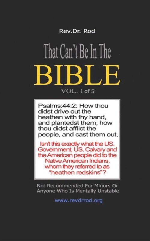 That Cant Be In The Bible Vol. 1 By Rev. Dr. Rod (Paperback)