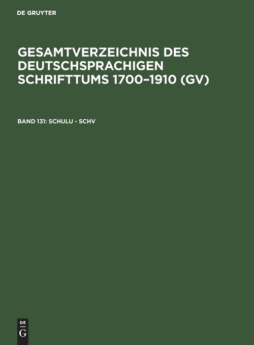Schulu - Schv (Hardcover, Reprint 2020)