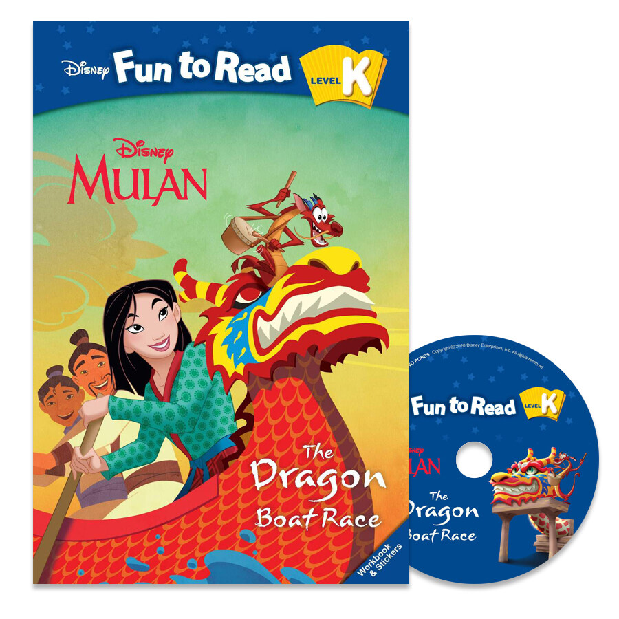 Disney Fun to Read Set K-14  : The Dragon Boat Race (뮬란) (Paperback + Workbook + Audio CD + Sticker)