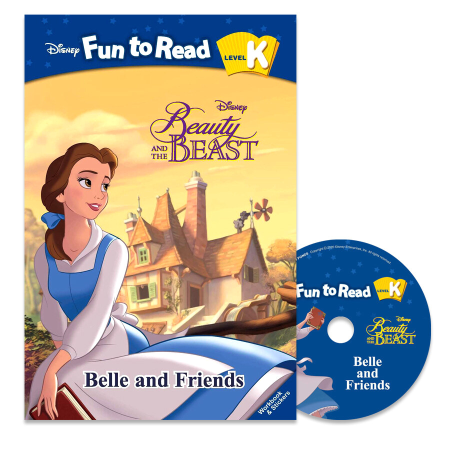 Disney Fun to Read Set K-13 : Belle and Friends (미녀와 야수) (Paperback + Workbook + Audio CD + Sticker)