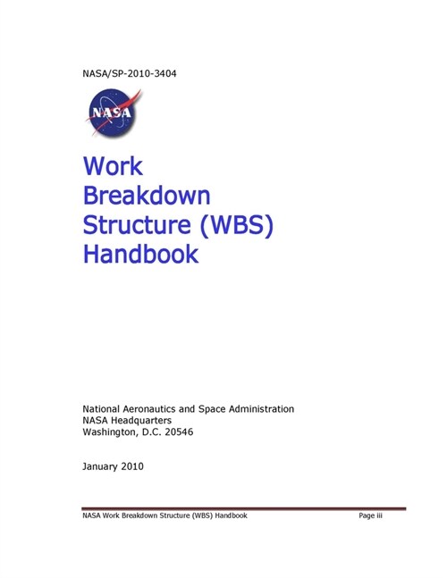 Work Breakdown Structure (WBS) Handbook (Paperback)