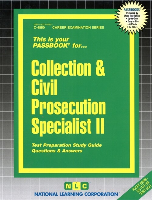 Collection and Civil Prosecution Specialist II: Passbooks Study Guide (Spiral)
