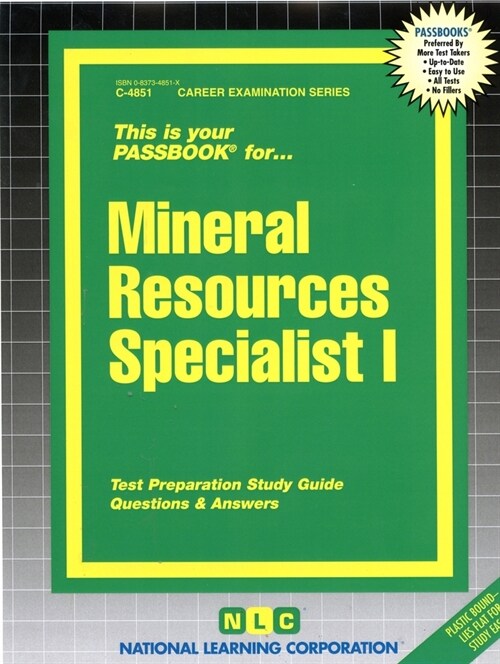 Mineral Resources Specialist I: Passbooks Study Guide (Spiral)