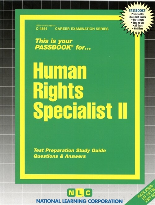 Human Rights Specialist II: Passbooks Study Guide (Spiral)