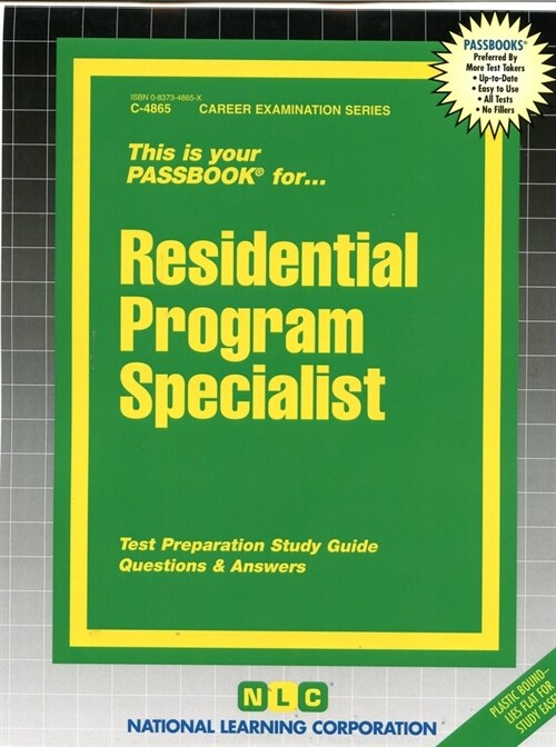 Residential Program Specialist: Passbooks Study Guide (Spiral)