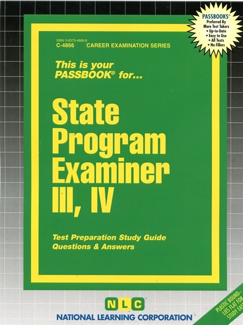 State Program Examiner III, IV: Passbooks Study Guide (Spiral)