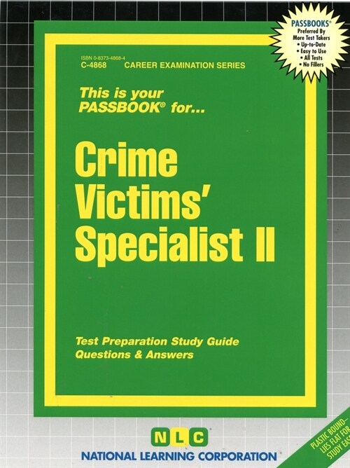 Crime Victims Specialist II: Passbooks Study Guide (Spiral)