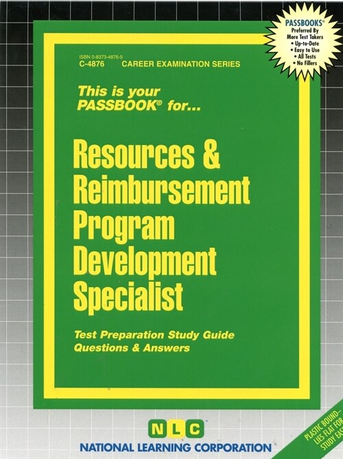 Resources & Reimbursement Program Development Specialist: Passbooks Study Guide (Spiral)