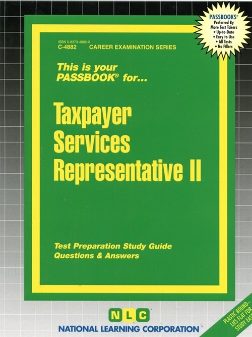 Taxpayer Services Representative II: Passbooks Study Guide (Spiral)