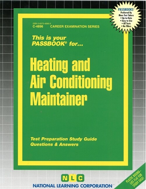 Heating and Air Conditioning Maintainer: Passbooks Study Guide (Spiral)