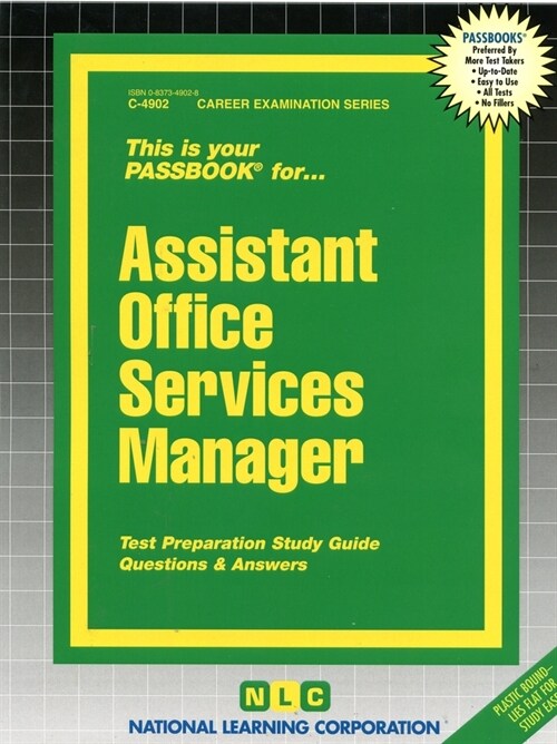 Assistant Office Services Manager: Passbooks Study Guide (Spiral)