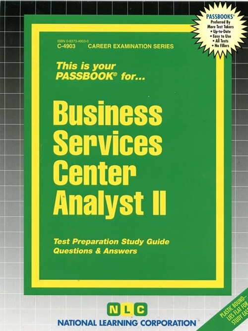 Business Services Center Analyst II: Passbooks Study Guide (Spiral)