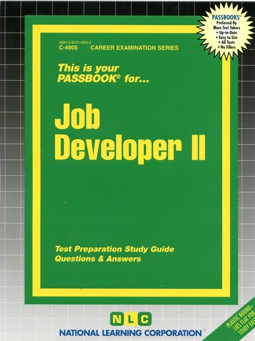 Job Developer II: Passbooks Study Guide (Spiral)