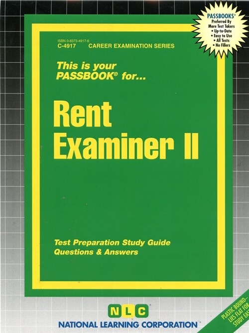 Rent Examiner II: Passbooks Study Guide (Spiral)