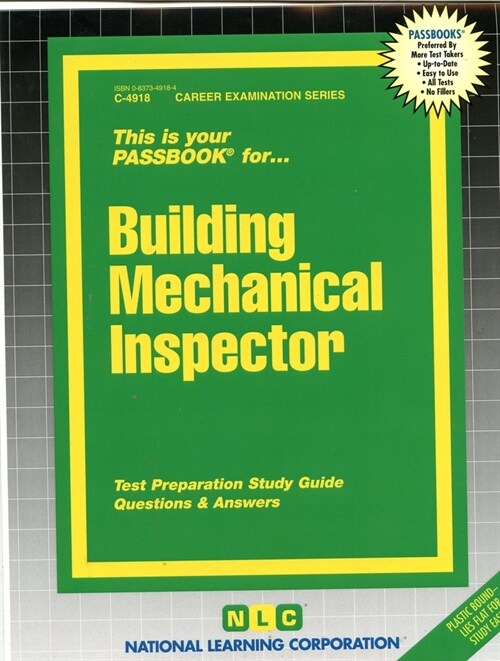 Building Mechanical Inspector: Passbooks Study Guide (Spiral)