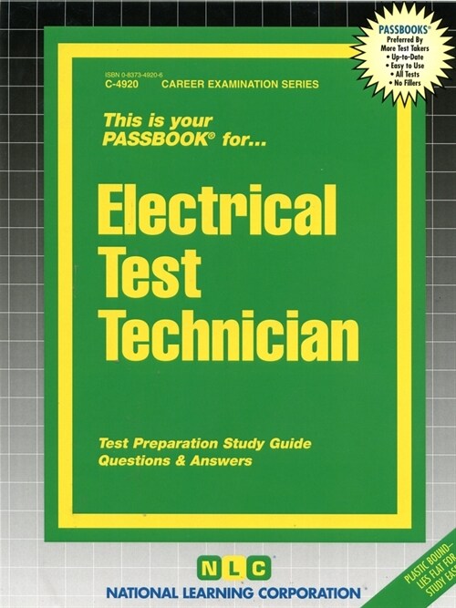 Electrical Test Technician: Passbooks Study Guide (Spiral)