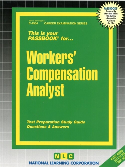 Workers Compensation Analyst: Passbooks Study Guide (Spiral)