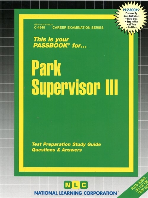 Park Supervisor III: Passbooks Study Guide (Spiral)