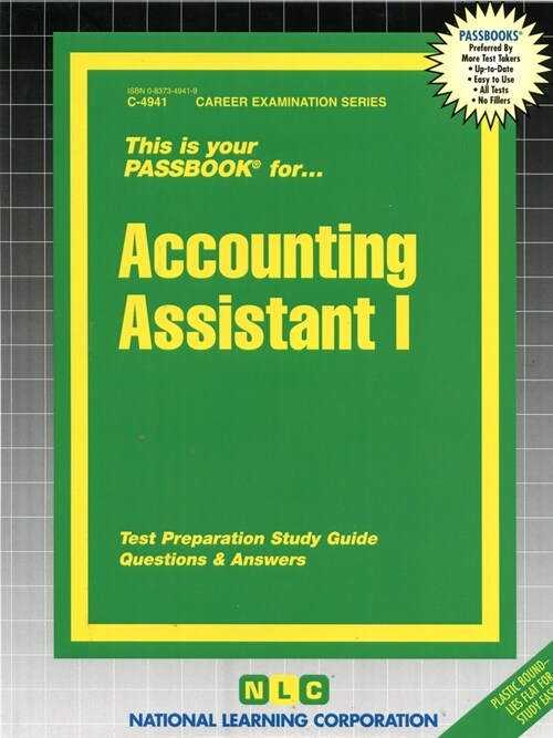 Accounting Assistant I: Passbooks Study Guide (Spiral)