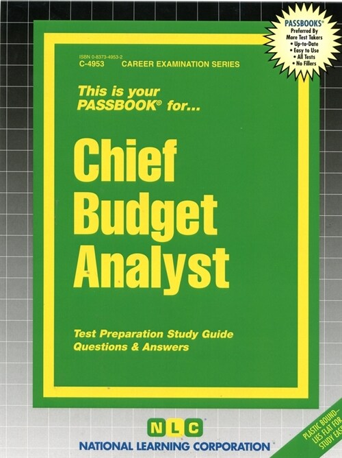 Chief Budget Analyst: Passbooks Study Guide (Spiral)