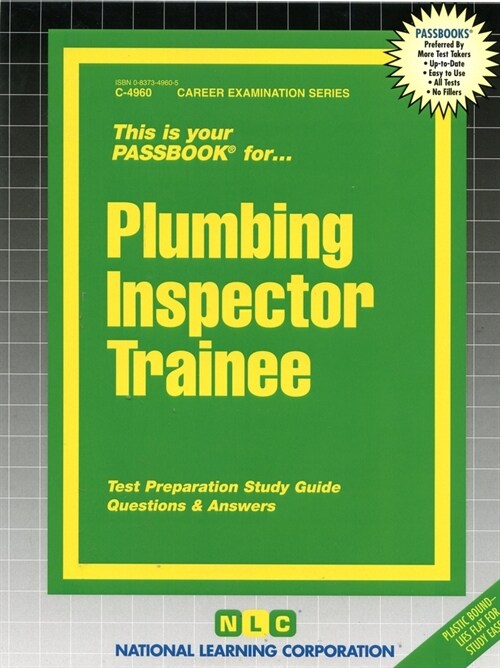 Plumbing Inspector Trainee: Passbooks Study Guide (Spiral)