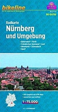 Nurnberg and Environs Cycle Map (Paperback)