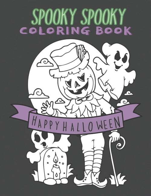 Halloween Coloring Book: For Ages 2-4 4-8 - 50 Unique Drawings for Children and Kindergartens with One Sided Sheets / Pages (Paperback)