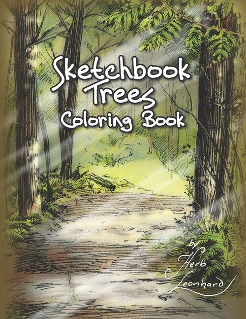 Sketchbook Trees Coloring Book (Paperback)
