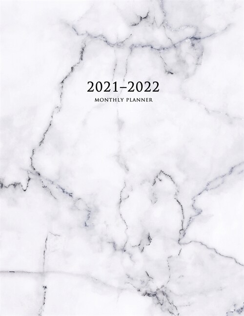 2021-2022 Monthly Planner: Large Two Year Planner with Marble Cover (Volume 5) (Paperback)