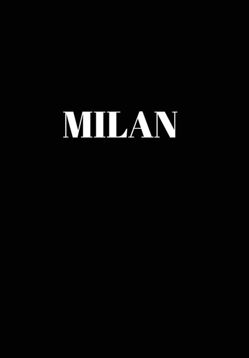Milan: Hardcover Black Decorative Book for Decorating Shelves, Coffee Tables, Home Decor, Stylish World Fashion Cities Design (Hardcover)