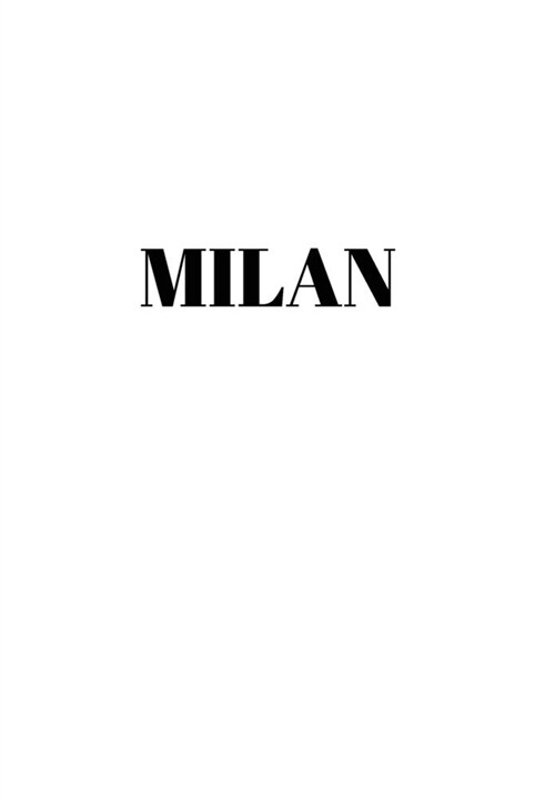 Milan: Hardcover White Decorative Book for Decorating Shelves, Coffee Tables, Home Decor, Stylish World Fashion Cities Design (Hardcover)