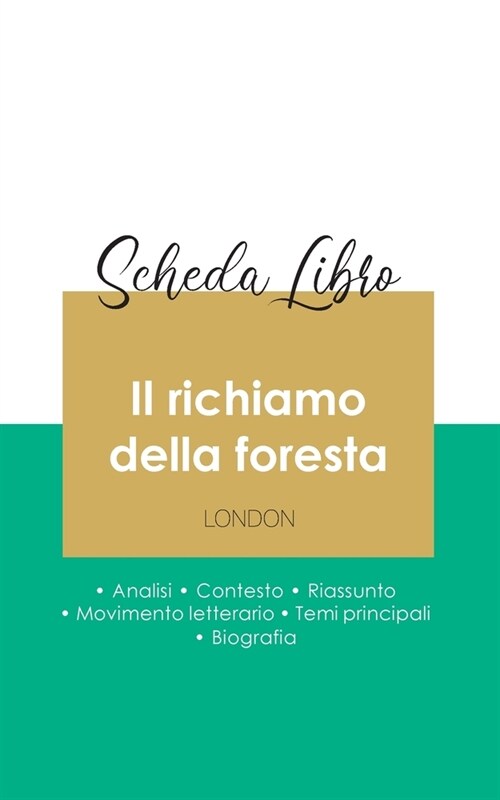 Scheda libro Il richiamo della foresta di Jack London (analisi letteraria di riferimento e riassunto completo) (Paperback)