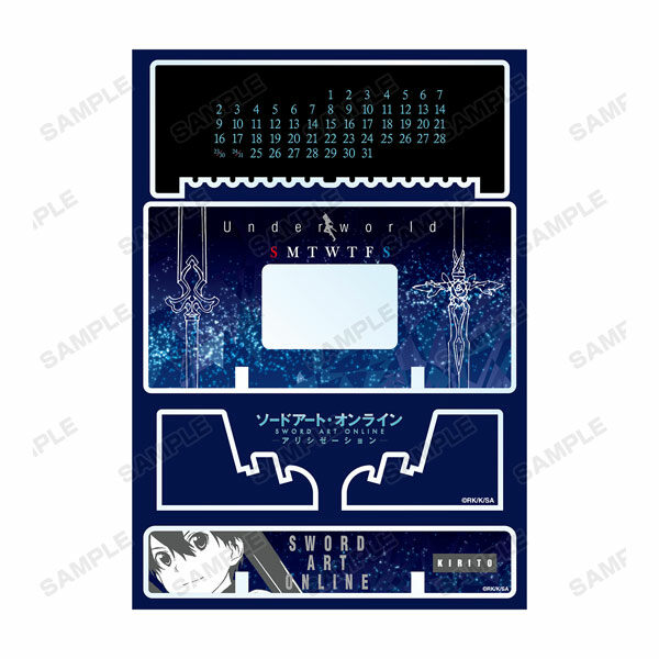 ソ-ドア-ト·オンライン アリシゼ-ション 卓上アクリル万年カレンダ-